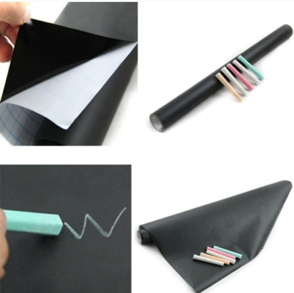 1 ROLL * Blackboard Vinyl Peel Stick Self Adhesive Chalkboard Wall Sticker Chalk